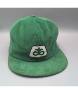 Vintage PIONEER SEED Corduroy Snapback Trucker Hat Cap Farmer Green USA - £11.18 GBP