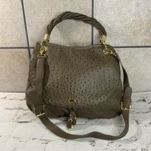 Aphorism Brown Purse Handbag Pebbled Texture Gold Toned Accent - £15.56 GBP