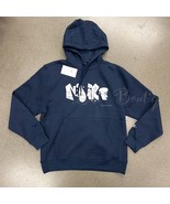 NWT Nike DQ4653-410 Men&#39;s Club Fleece Graphic Pullover Hoodie Navy Blue ... - $44.95