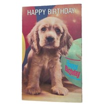 Postcard Happy Birthday Cocker Spaniel Dog North Shore Animal League Chrome - $4.84