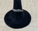 Vintage Sterling Silver Teal Stone Southwestern Ring Size 7.5 Estate fin... - $24.74