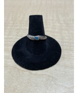 Vintage Sterling Silver Teal Stone Southwestern Ring Size 7.5 Estate fin... - £19.46 GBP