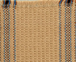 Artisan Handwoven Mini Rug/Table Mat 8&quot;x10&quot; Beige Multi South West #1, Cotton - £66.68 GBP