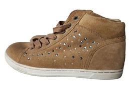 UGG Women 7 Tan Bedazzled Laced Up Sneaker Shoe   1011283 - £37.41 GBP