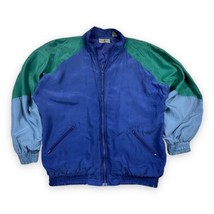 VTG 80s 90s Robert Stock Silk Lightweight Color-block Windbreaker Jacket Men’s L - £17.15 GBP