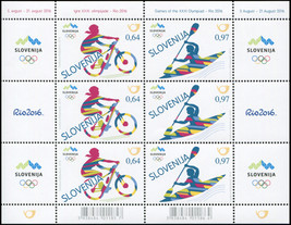 Slovenia. 2016. Games of the XXXI Olympiad. Rio de Janeiro (MNH **) M/S - $7.71