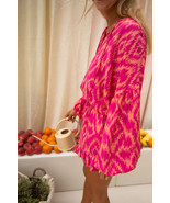 Rose Western Aztec Geometric Print Top and Ruffled Shorts Set - $428.35 MXN