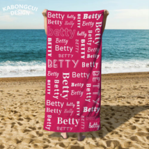 Personalized Name Beach Towel  Beach Towel With Name Vacation gift - £20.69 GBP+