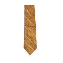 Wemlon by Wembley Mens Tie Gold Bronze Abstract Vintage Polyester Suit N... - $330.01 MXN