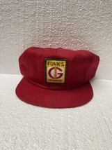 Vtg Funk&#39;s Hybrid Seed Patch Mesh Snap Back Trucker Hat K Products NOS - £19.44 GBP