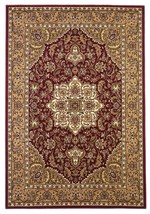HomeRoots 354178 7 ft. 7 in. x 10 ft. 10 in. Polypropylene Red &amp; Beige Area Rug - £362.54 GBP