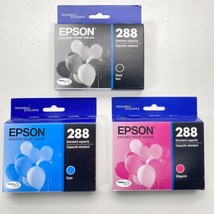 Epson 288 Ink Cartridge Dura Lot Of 3 Black Cyan Magenta Exp 2024 New Sealed - £24.41 GBP