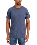 Alfani T-Shirt Men&#39;s Size 2XL Navy Heather Crewneck Cotton Blend - $11.99