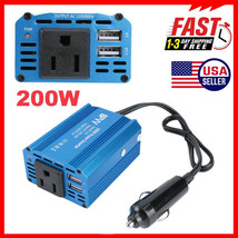 Dc 12V To Ac 110V 200W Power Inverter Charger Converter Adapter W/ Dual Usb Port - £37.12 GBP