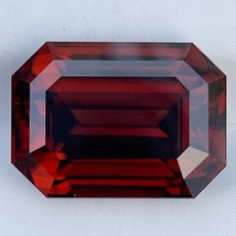 100% Natural Red Zircon 18.09 Cts Emerald Cut Loose Gemstone for Jewelry - £1,582.72 GBP