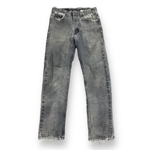 Vintage 80s Lee Faded Denim Jeans Size 31x31 Straight Distressed Rock Pu... - £23.36 GBP