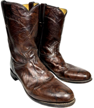 Justin Roper 3162 men&#39;s Brown Marbled Deerlite Leather 10in. Boots size ... - $1,001.12 MXN