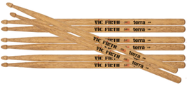 Vic Firth 5BT Terra Series Drumsticks 4-Pair Value Pack, Wood Tip - £35.38 GBP