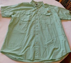 Men&#39;s Columbia Sportswear Co lt green Short Sleeve shirt breathable Size XL x - £20.23 GBP