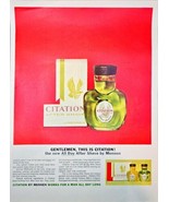 Citation after shave mennen works for men all day long-1963 Vintage Prin... - $206.19 MXN