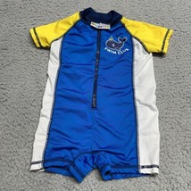 Wippette Swimwear Baby Boys 6-9 Month UPF 50 Swim Suit Rashguard One Piece Whale - £6.81 GBP