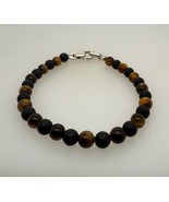 David Yurman .925 Sterling Silver Spiritual Bead Tiger Eye Ball Men Brac... - $395.98
