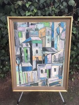 Tibor Jankay Original Abstract Modern Cubism Expressionist 1960s Oil On Canvas - £11,961.12 GBP