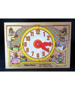 Vtg &#39;80s Fisher Price Wooden Teaching Clock Puzzle 12 Pieces Educational... - $367.32 MXN