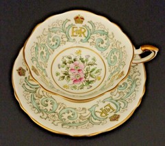 Paragon Queen Elizabeth II Coronation Teacup Saucer Bone China British Monarchy  - £168.20 GBP