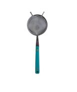 Vintage FLINT Aqua Turquoise Strainer Kitchen Utensil,  Stainless Vanadi... - $16.83