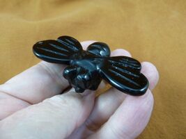 (Y-BEE-715) little Black onyx HONEY BEE BUMBLE figurine gemstone I love ... - $24.99