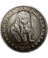 E Pluribus Unum - Medalla de fantasía con mujeres desnudas 1881 - $18.55 CAD