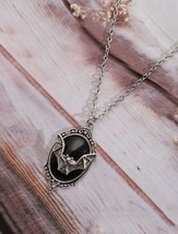 Bat black cameo necklace - $14.36