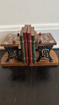 Vintage School Daze Enesco Cast Iron Wood Teacher Vintage 1975 Pair - $11.20