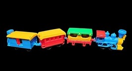 Bruder Germany Vintage Plastic Train Set Engine and 3 Cars - $41.10 CAD
