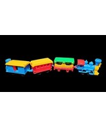 Bruder Germany Vintage Plastic Train Set Engine and 3 Cars - $41.09 CAD