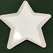 Le Creuset White Star 14&quot; Stoneware Platter Dish 21.07 - £58.36 GBP