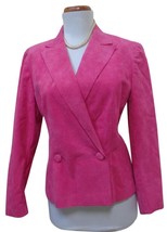 Nwot - ROTH-LE Cover Dark Pink Suede Leather Jacket/Blazer Size: 12 (L) - £31.14 GBP