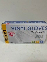 100 Count Vinyl disposable gloves, size Large - $19.95