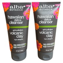 (2 Pack) ALBA BOTANICA  - Hawaiian Detox Volcanic Clay Cleanser 6 oz No Parabens - £13.69 GBP