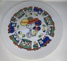 Vintage Peanuts Plate Snoopy Woodstock Schulz Birthday DuPont Collection - $14.84