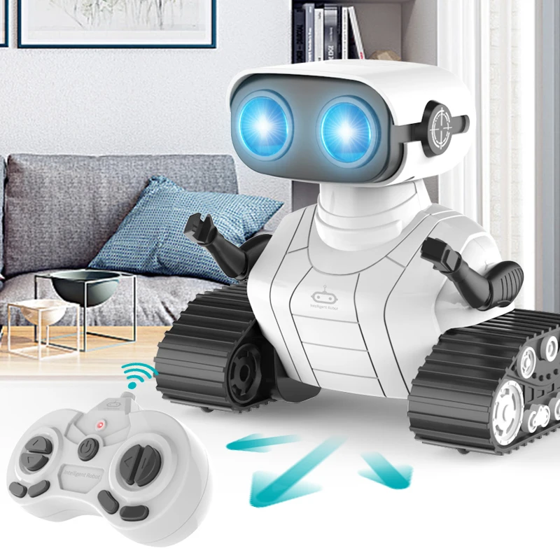 2.4G Rc Robot Toy Children Rechargeable RC Robot Boy Girl Toys With Music And - £25.80 GBP