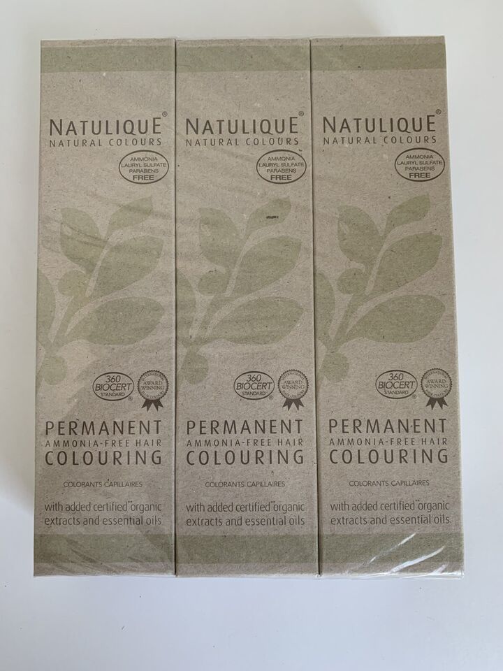 NATULIQUE Ammonia FREE Permanent Hair Color Lot Of 3 - 4.3 Dark Golden Brown