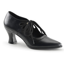 Women&#39;s Vintage Renaissance Victorian Era Black Low Heel Costume Shoes VIC03/BPU - £47.12 GBP