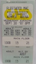 Fleetwood Mac / Stevie Nicks - Vintage Sept 30, 1987 Concert Ticket Stub - $10.00