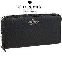 Kate Spade Brynn Large Continental Wallet Black ZipAround K4697 NWT $229... - £59.12 GBP