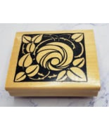 Spiral Flower Art Design Floral Garden Wood Mounted Rubber Stamp - €5,98 EUR