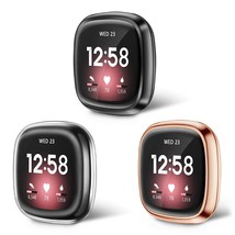 Fintie 3-Pack Screen Protector Case Compatible with Fitbit Sense/Versa 3, Ultra- - £11.93 GBP
