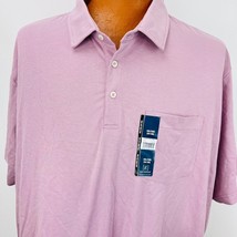 Men&#39;s Jersey Polo Shirt 3XL Light Purple George Lavender Soft Cotton - £19.97 GBP