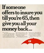 1965 Travelers Insurance Company Umbrella Advertisement Vintage Financia... - $29.99